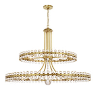 Clover 2-Tier Chandelier 39.25'' Aged Brass