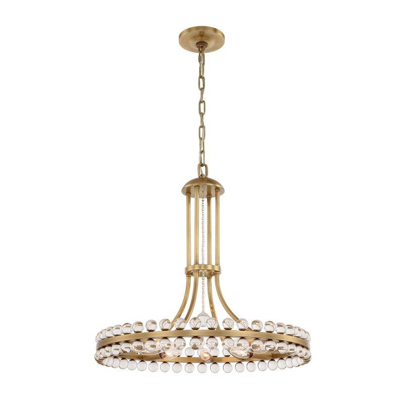 Clover Chandelier 22.5" Aged Brass