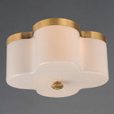 Clover Flush Mount Natural Aged Brass by Maxim Lighting