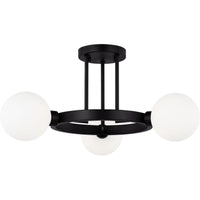 Clybourn Semi-Flushmount — 21", Midnight Black