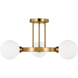 Clybourn Semi-Flushmount — 21", Satin Brass