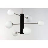 Cog 7-Light LED Chandelier by ET2 - Black / Satin Nickel