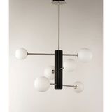 Cog 7-Light LED Chandelier by ET2 - Black / Satin Nickel