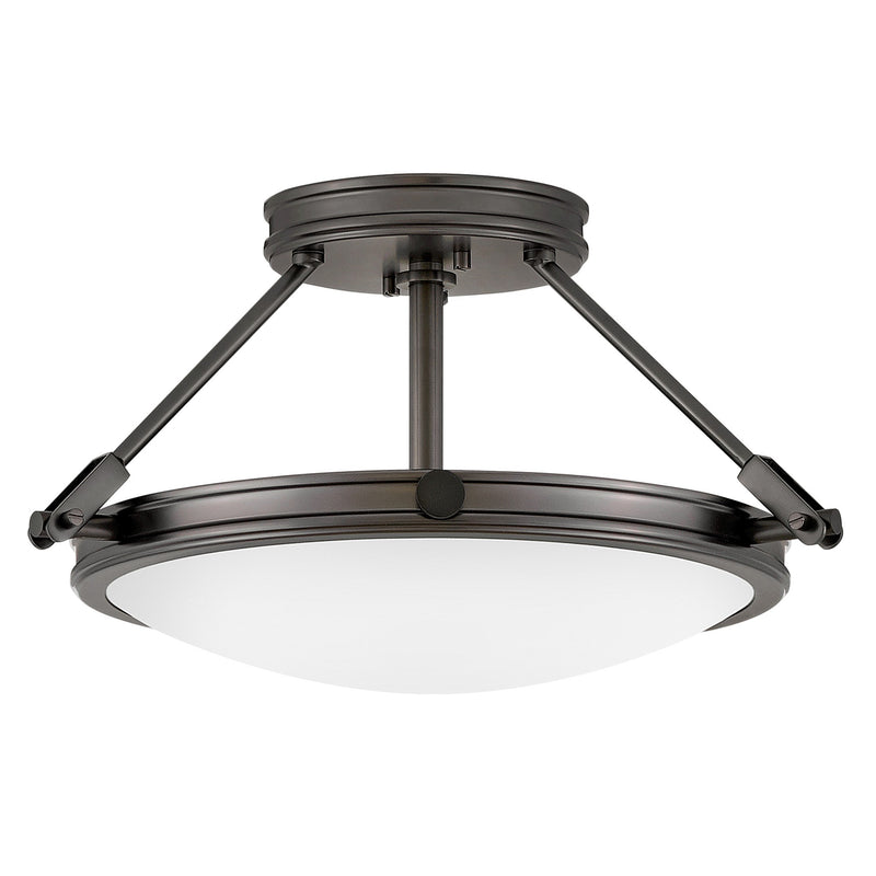 Collier Medium Semi-Flush Mount - Black Oxide - by Hinkley