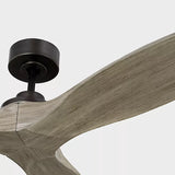 Collins Smart Ceiling Fan Large Aged Pewter Housing Light Grey Weathered Oak Blades By Visual Comfor Fan Collection - Detaield View2