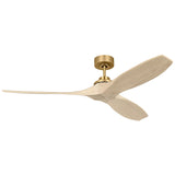 Collins Smart Ceiling Fan Large Burnished Brass Housiong Wasted White Oak Blades By Visual Comfor Fan Collection 