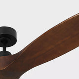 Collins Smart Ceiling Fan Large Midnight Black Housing Dark Walnut Blades By Visual Comfor Fan Collection - Detailed View2