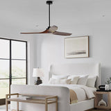 Collins Smart Ceiling Fan Large Midnight Black Housing Dark Walnut Blades By Visual Comfor Fan Collection- Lifestyle View2