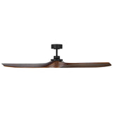 Collins Smart Ceiling Fan Large Midnight Black Housing Dark Walnut Blades By Visual Comfor Fan Collection - Side View