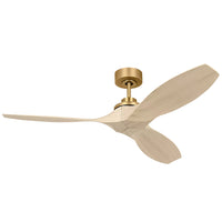 Collins Smart Ceiling Fan Brunished Brass Housing Wasted White Oak Blades By Visual Comfor Fan Collection