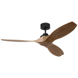 Collins Smart Ceiling Fan Medium Midnight Black Housing Natural Honey Blades By Visual Comfor Fan Collection