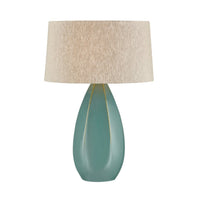 Colwyn Table Lamp - Aged Brass with Ceramic Celadon Wash by Hudson Valley