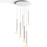 Combi 6 Light Suspension By Koncept, Glass Ball, Finish: Matte White, Size: 16 Inch