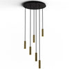 Combi 6 Light Suspension By Koncept, Light Only, Finish: Brass, Size: 6 Inch