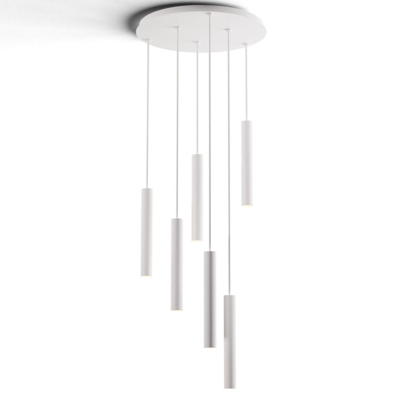 Combi 6 Light Suspension By Koncept, Light Only, Finish: Matte White, Size: 12 Inch