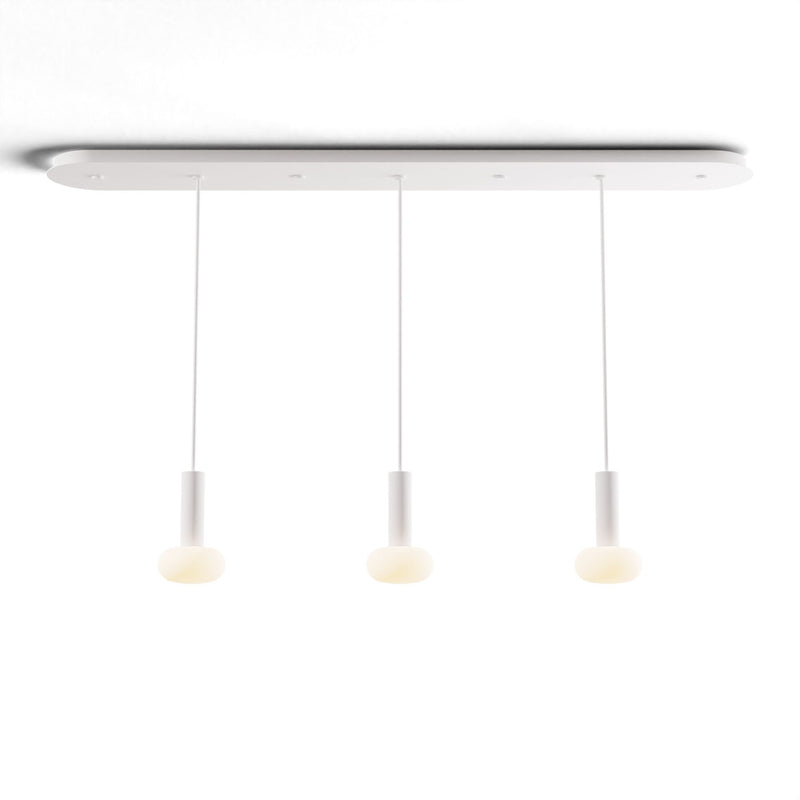 Combi Linear Pendant, Finish: Matte White, Number Of Lights: 3 Light