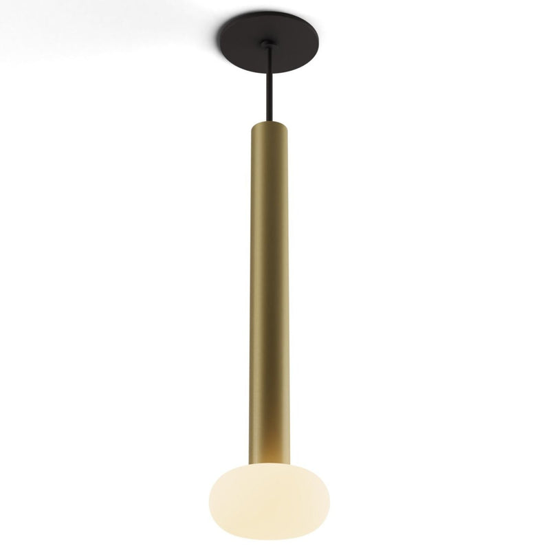 Combi Single Pendant Light By Koncept, Glass Ball, Finish: Brass, Size: 16 Inch