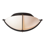 Compass Flush Mount, shown in Dark Smoke, by Hubbardton Forge