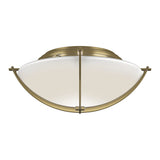 Compass Flush Mount in Modern Brass by Hubbardton Forge