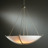 Compass Large Scale Pendant detail in Dark Smoke, Opal Glass, by Hubbardton Forge