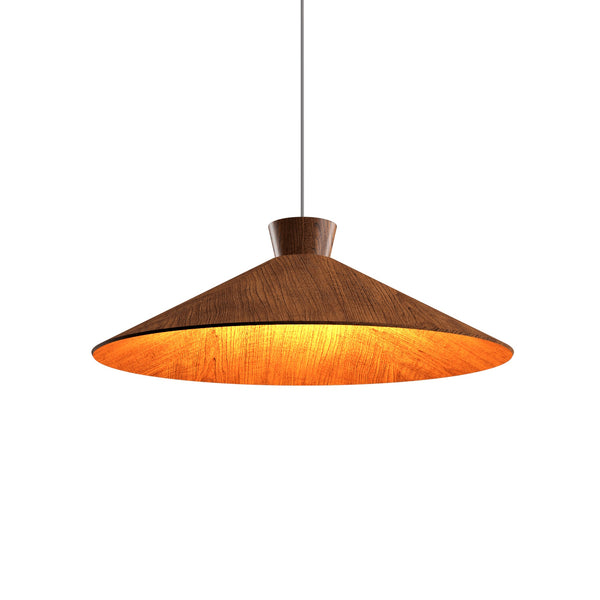 Conica Topper Wide Pendant By Accord Lighting, Finish: Imbuia