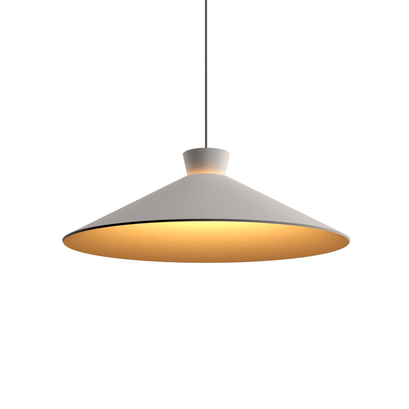 Conica Topper Wide Pendant By Accord Lighting, Finish: Iredescent White