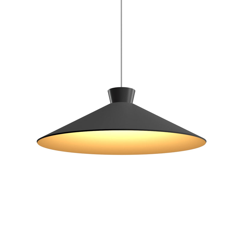 Conica Topper Wide Pendant By Accord Lighting, Finish: Lead Grey