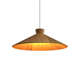 Conica Topper Wide Pendant By Accord Lighting, Finish: Louro Freijo