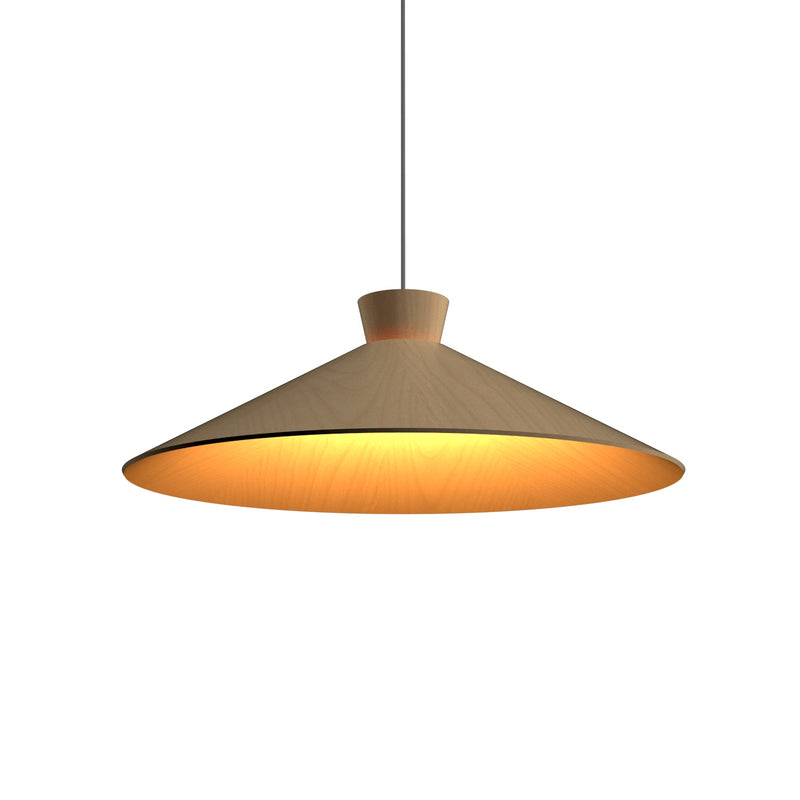 Conica Topper Wide Pendant By Accord Lighting, Finish: Maple