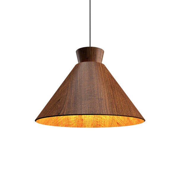 Conica Wide Pendant By Accord Lighting, Finish: Imbuia