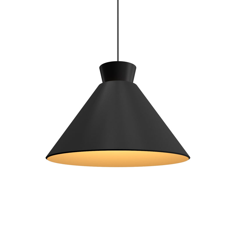 Conica Wide Pendant By Accord Lighting, Finish: Lead Grey