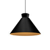 Conica Wide Pendant By Accord Lighting, Finish: Matte Black
