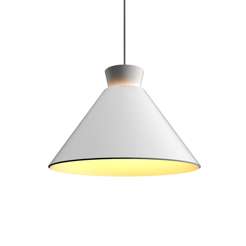 Conica Wide Pendant By Accord Lighting, Finish: White