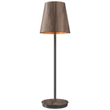 Conical Table Lamp American Walnut Small By Accord