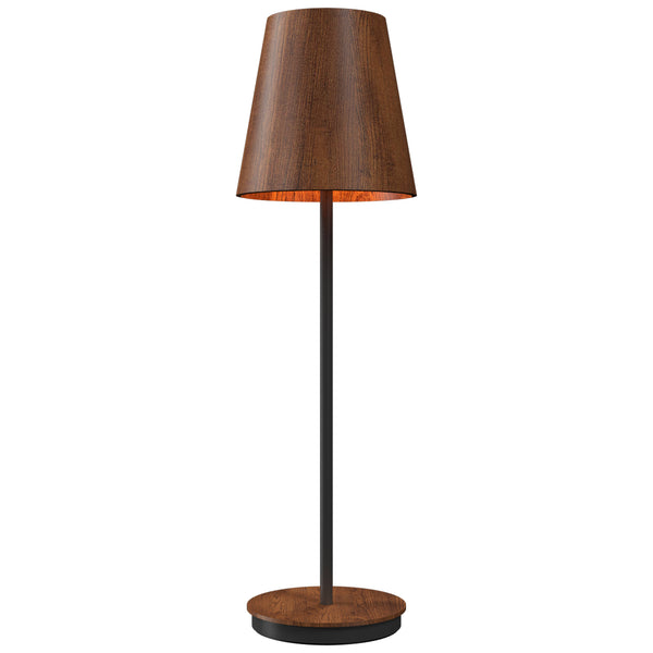 Conical Table Lamp Imbuia Small By Accord