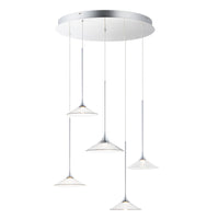 Cono LED 5-Light Pendant by ET2
