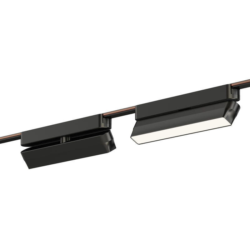 Continuum Track Light Gimbal Flat 9 Head Black By ET2 Alternative View