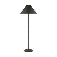 Contra Floor Lamp — 21 5/8", Matte Charcoal Black, Matte Charcoal Black
