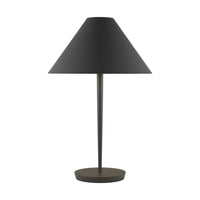 Contra Table Lamp — 16", Matte Charcoal Black, Matte Charcoal Black