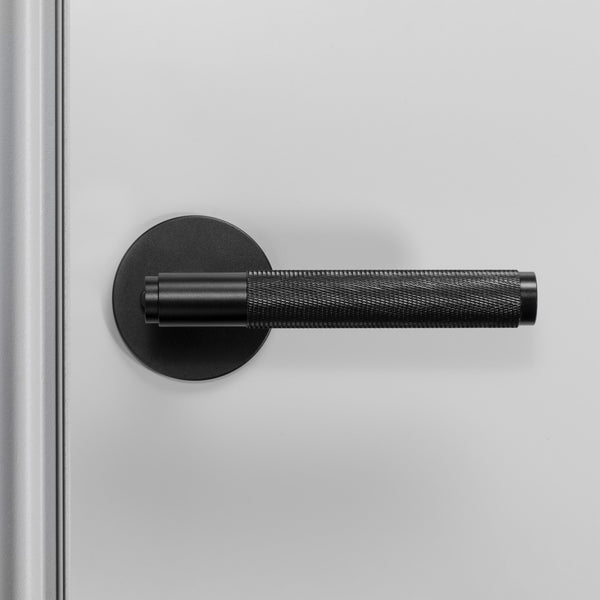 Conventional Door Handle Set 2 Black By Buster And Punch Front View