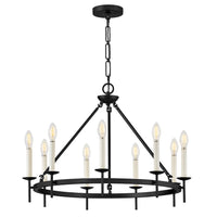 Copley Medium Ring Chandelier - Black - by Hinkley