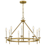 Copley Medium Ring Chandelier - Lacquered Brass - by Hinkley
