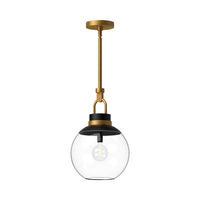 Copperfield Pendant — 12 Inch, Aged Gold, Clear