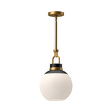 Copperfield Pendant — 12 Inch, Aged Gold, Opal Matte