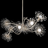 Coquette Linear Suspension Light  Small Antique Silver By Schonbek Forever - Front View1