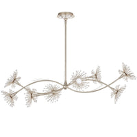 Coquette Linear Suspension Light  Small Antique Silver By Schonbek Forever