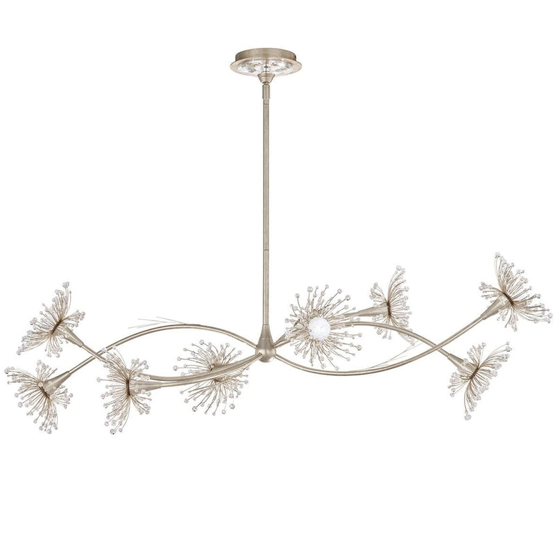 Coquette Linear Suspension Light  Small Antique Silver By Schonbek Forever