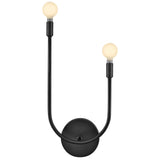 Cora Wall Sconce Black Left By Lark Living - Front View2