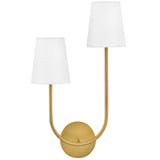 Cora Wall Sconce Lacquered Brass Right By Lark Living - Font View1