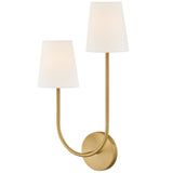 Cora Wall Sconce Lacquered Brass Right By Lark Living - Side View1